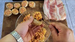 Грибы на мангале!!! Простой рецепт фаршированных грибов на мангале!!!