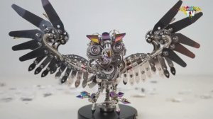 Ночная сова - 3D Металлическая модель!  Магнитные игры