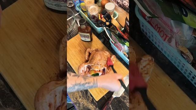 Курица на соли в духовке. #курицанасоли #курицавдуховке