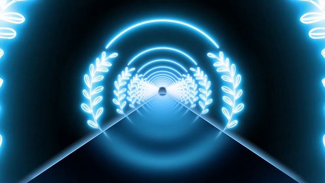 colorful abstract futuristic neon lights stage motion ultraviolet fluorescent tunnel moving effect