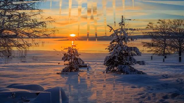 Зимний пейзаж. Новогодний футаж. Зимний футаж. Красивый футаж для видео. Фоновый футаж. Видеофон.