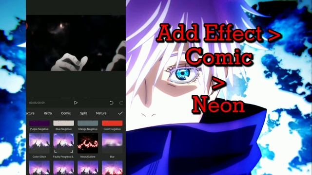 [Capcut tutorial] // Neon Outline , Neon mask , Neon Glow [Anime tutorial]
