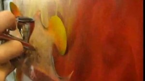 Аэрография - рисуем огонь (true fire airbrush), урок аэрографии