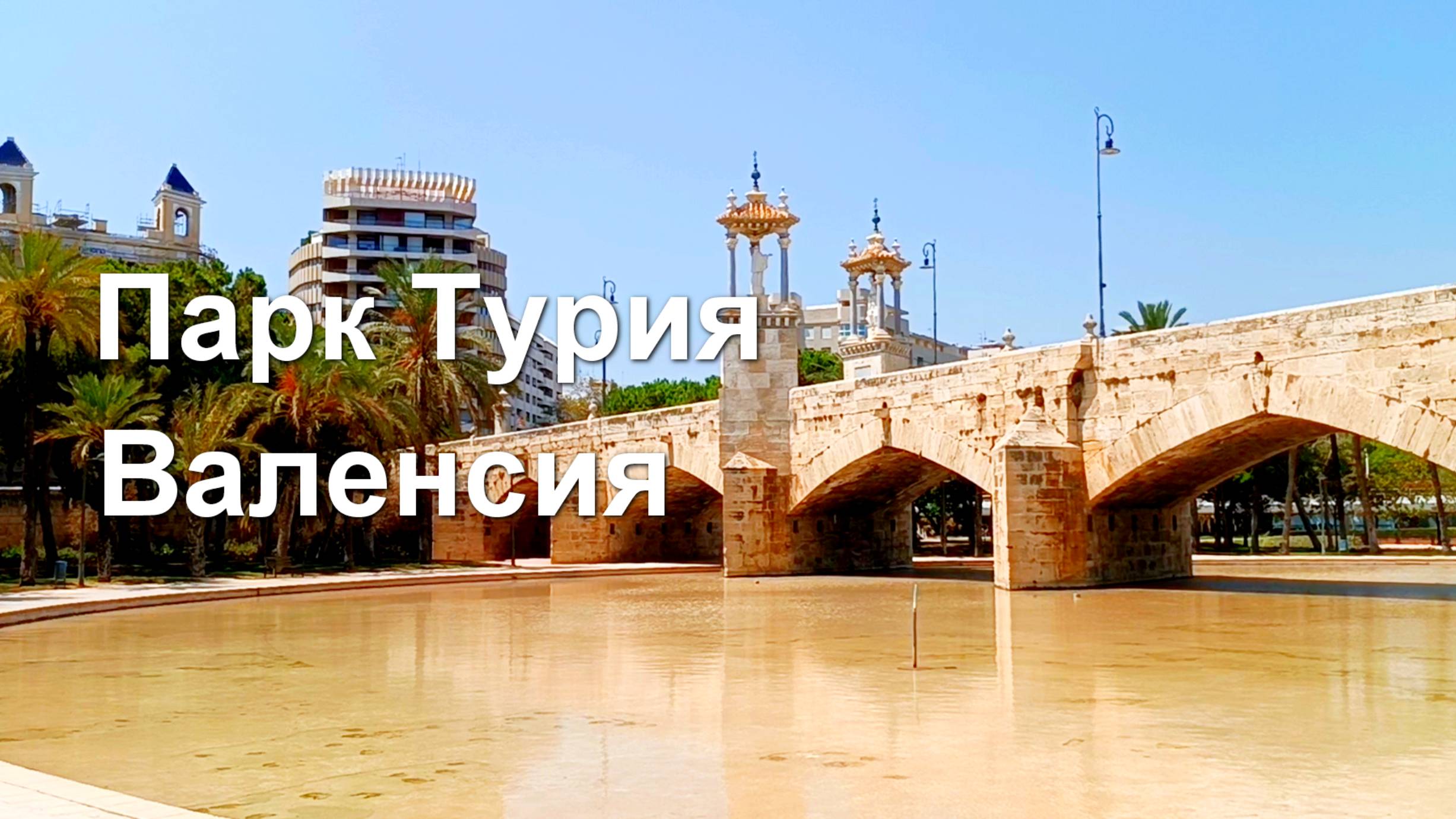 Уникальный парк в старом русле реки. Парк Турия. Валенсия, Испания   Август 2024 года
