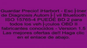 iHarbort - Escáner de Diagnosis Automóvil Bluetooth ISO 15765-4 PUEDE BD 2 para t