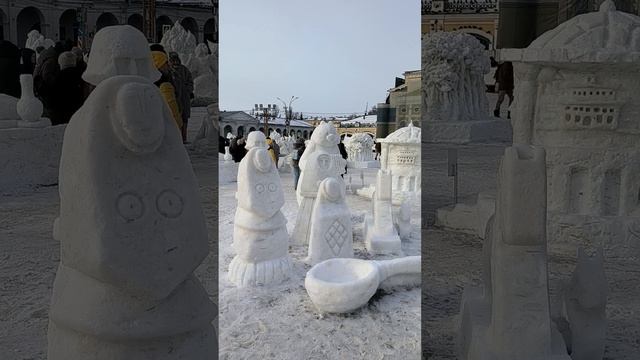 Кострома -Зимняя сказка 2023.Снежная композиция "Берендеев люд"