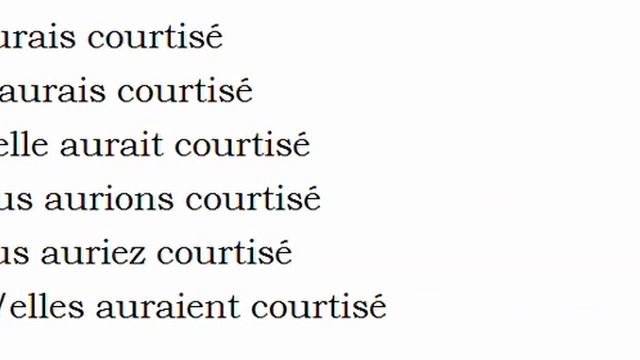 Изучение французского языка = Спряжение глаголов = Courtiser смотреть онлайн