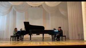 Д.Мийо сюита для двух фортепиано "Скарамуш" lll часть "Бразильера"