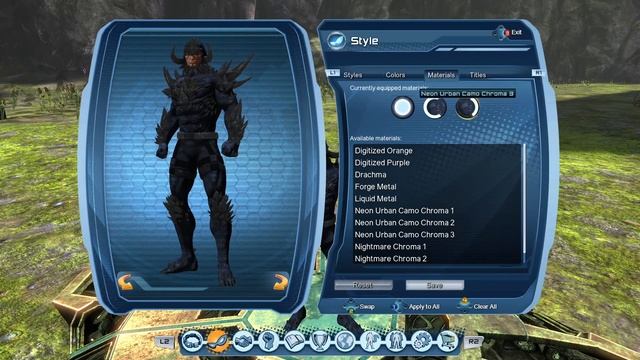 DCUO, Ultimate style, neon urban camo chroma, orange and purple digitized material, styles смотреть онлайн