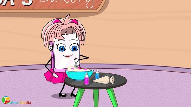 Learn How To Make A Rainbow Birthday Cake With Martha - Cartoon PhoneC Official Channel