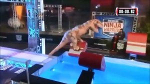 Надувной костюм динозавра.