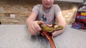 Саркозух. Лучший обзор.  Jurassic World (Sarcosuchus) Primal Attack Massive Biters Review