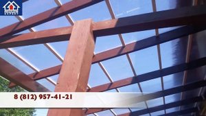 Строительство веранды под ключ в п. Ромашки. Открытая веранда 3x7 с кровлей из поликарбоната