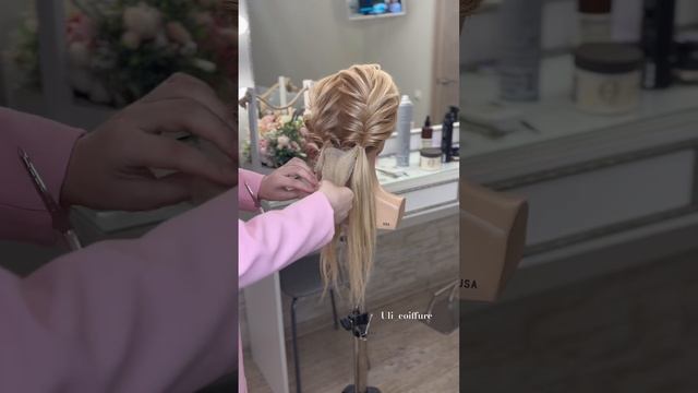 Учись делать прически со  мной❤️#прическинадлинныеволосы #hairdo #пучок #прическа #свадебнаяприческа