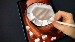 Рисуем кокос в Procreate | Уроки рисования на iPad для начинающих