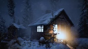 Уютные звуки метели для сна - Уютная зимняя хижина | Морозные зимние звуки