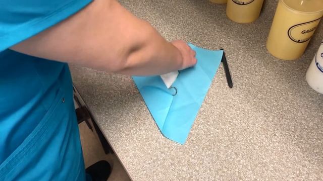 Prepping instruments for autoclave-Gracie B.