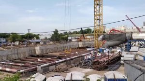 Подача тюбингов для ТПМК Виктория на площадке Печатники БКЛ 21.06.2021