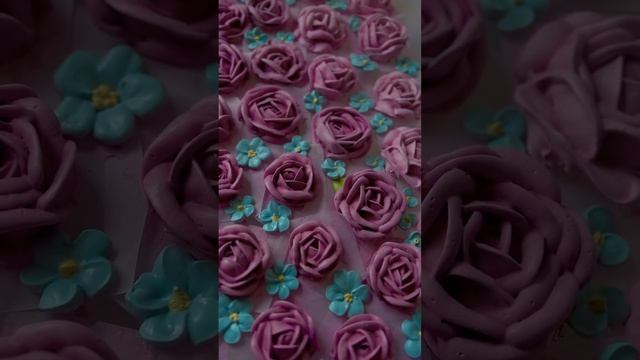 Розы из меренги для куличей ⭐️ заготовки #пасха #куличи #цветыизкрема #зефир