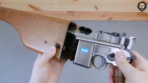 Страйкбольный пистолет WE WE-712-SV (6 мм, Mauser 712) видео обзор 4k