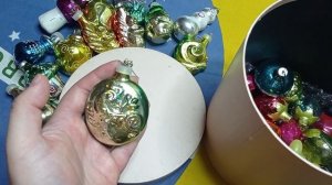 N22. Распаковка и обзор стеклянных елочных игрушек СССР.