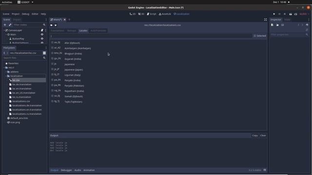 RU Godot Localization Editor manage locales смотреть онлайн