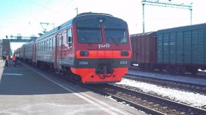 Электропоезд ЭД9М-0056. Покатушки от Новозудилово до Алтайской против шерсти+отправление.