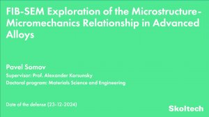 PhD Thesis Defense. Pavel Somov