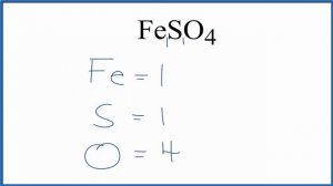 How to Find the Number of Atoms in FeSO4