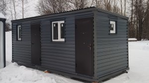 Дачный домик бытовка для жилья блок контейнер вагончик металлический #строительство #дачныйдом