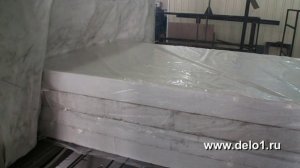 Линия для упаковки пенопласта в пленку.