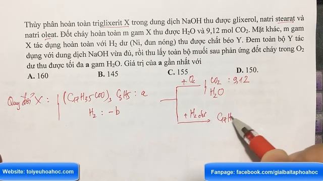 Đốt cháy hoàn toàn m gam X thu được H2O và 9,12 mol CO2. Mặt khác, m gam X tác dụng hoàn toàn với смотреть онлайн