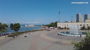 Владивосток набережная спортивной гавани ,пляж Юбилейный (15 августа 2021).