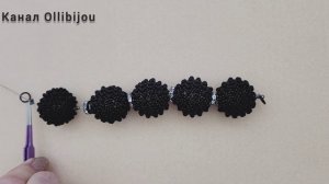 Как сделать колье с монилью. Бусины из бисера. Схема