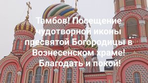 Тамбов! Посещение чудотворной иконы пресвятой Богородицы в Вознесенском храме! Благодать и покой!