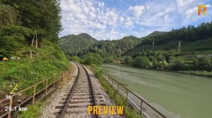 ★ 2К 60fps HDR ★ Марибор - Клагенфурт (железная дорога долина Драва и Коральм -Словения, Австрия)! ★