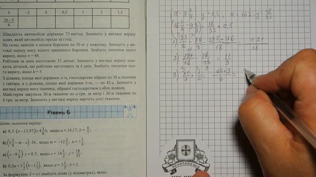 Задача 21 (143), Алгебра, 7 клас, Кравчук 2014
