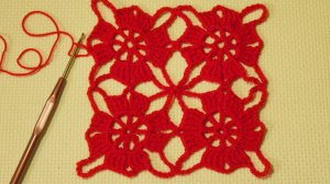 Как соединить мотивы крючком. Ажурный мотив крючком учимся вязать* motif crochet   Урок 65