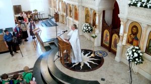 2024.06.14 Прав. Иоанн Кронштадтский. Проповедь по запричастном стихе произнес прот. Виктор Сандар.