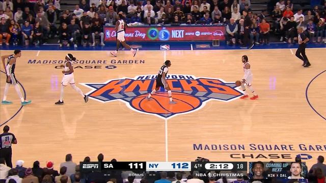 Final 4:57 MUST-SEE ENDING Spurs vs Knicks | December 25, 2024