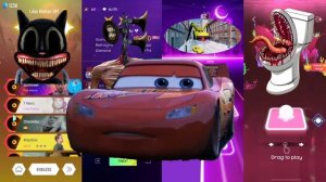 Cartoon Cat vs Siren Head vs Lightning McQueen Eater vs Skibidi Toilet | Tiles Hop EDM Rush