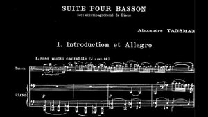 Тансман - Сюита для фагота и фортепиано