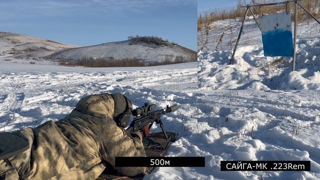 САЙГА-МК 223rem стрельба на 700м