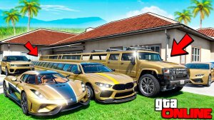 Угнал кучу золотых чит тачек и огромный монстр трак у мажора за 180 сек! Битва воров в ГТА 5 Онлайн