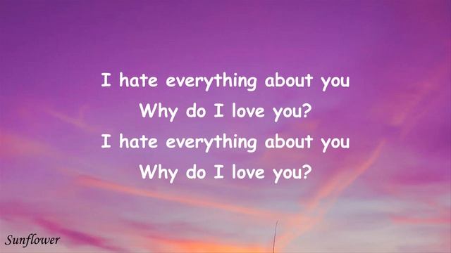 Three Days Grace - I Hate Everything About You (Lyrics)
