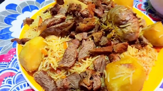 Казахский плов с картошкой