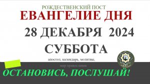 28 ДЕКАБРЯ СУББОТА ЕВАНГЕЛИЕ АПОСТОЛ ДНЯ ЦЕРКОВНЫЙ КАЛЕНДАРЬ 2024 #евангелие