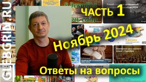 Ответы на вопросы. Ноябрь 2024. Часть 1