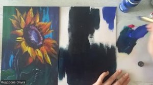 Акрил. Подсолнух