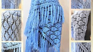 Ажурная шаль крючком